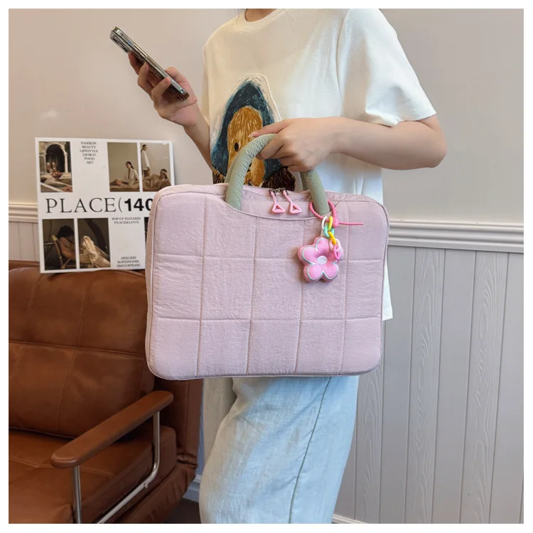Puffy Laptop Sleeve 14/16 Inch Commuter Laptop Briefcase Notebook Sleeve Notebook Case Portable Handbag for Women