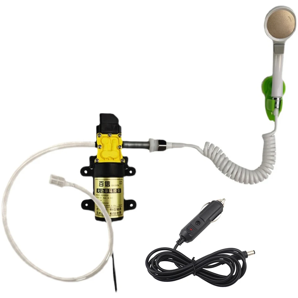 Molshine Doccia Portatile Esterna Con Batteria Ricaricabile 4800 MAh - Pompa Doccia Da Campeggio Con Flusso Regolabile (3-4 L/min) - Per Docce, Animali, Auto, Giardino - Ricarica USB - 2