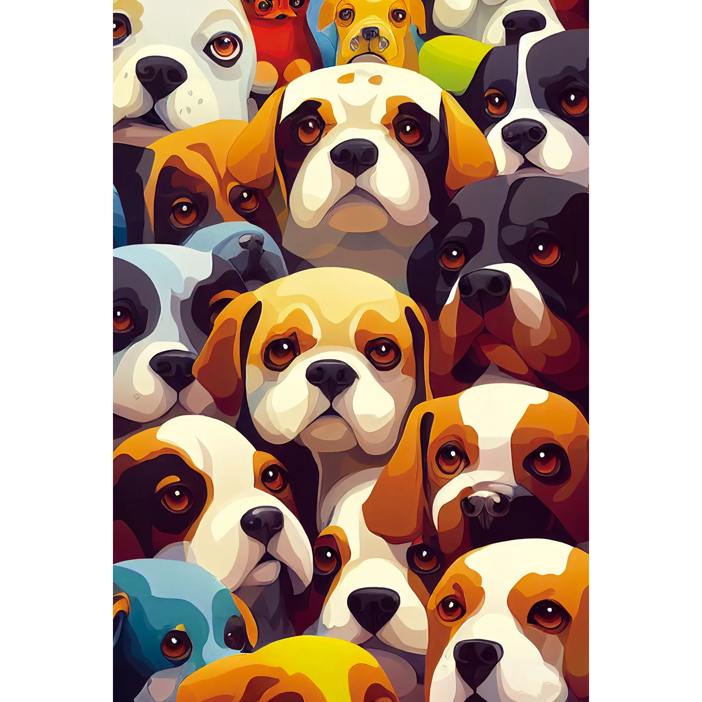 Jigsaw Puzzles for Adults/Kids 300 Pieces Group Cute Dogs Jigsaw Puzzles Families Games Toy for Home Art Decor Puzzles 15" x 10" 3