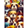 Jigsaw Puzzles for Adults/Kids 300 Pieces Group Cute Dogs Jigsaw Puzzles Families Games Toy for Home Art Decor Puzzles 15" x 10" 3