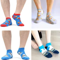 Chaussettes rayées à carreaux pour hommes et femmes, chaussettes de couleur géométrique pour couples, chaussettes de bateau tendance décontractées, 5 paires 3