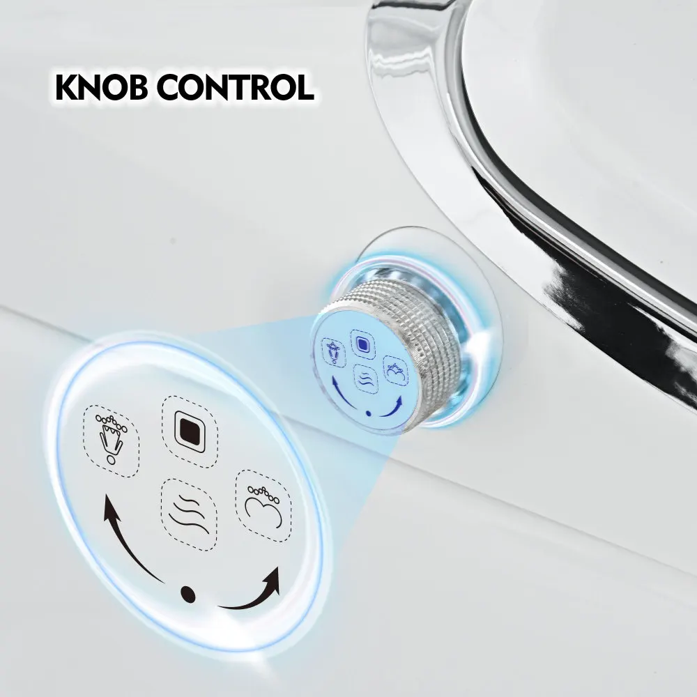 Luxury Smart Toilet with Dryer and warm water,  Elongated Bidet Toilet with Heated Seat, with Remote Control, LED Night Light 6