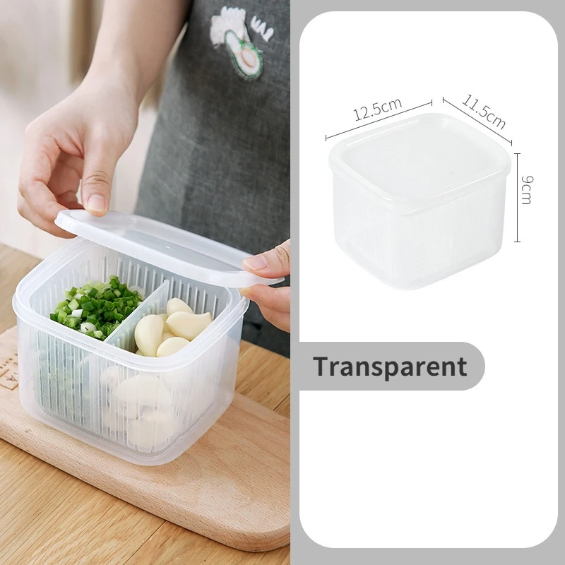 Boîte de congélation scellée, boîte de séparation Scallion de cuisine  domestique, matériel alimentaire, boîte de rangement de vidange,  réfrigérateur boîte de conservation fraîche 1 pièce - AliExpress