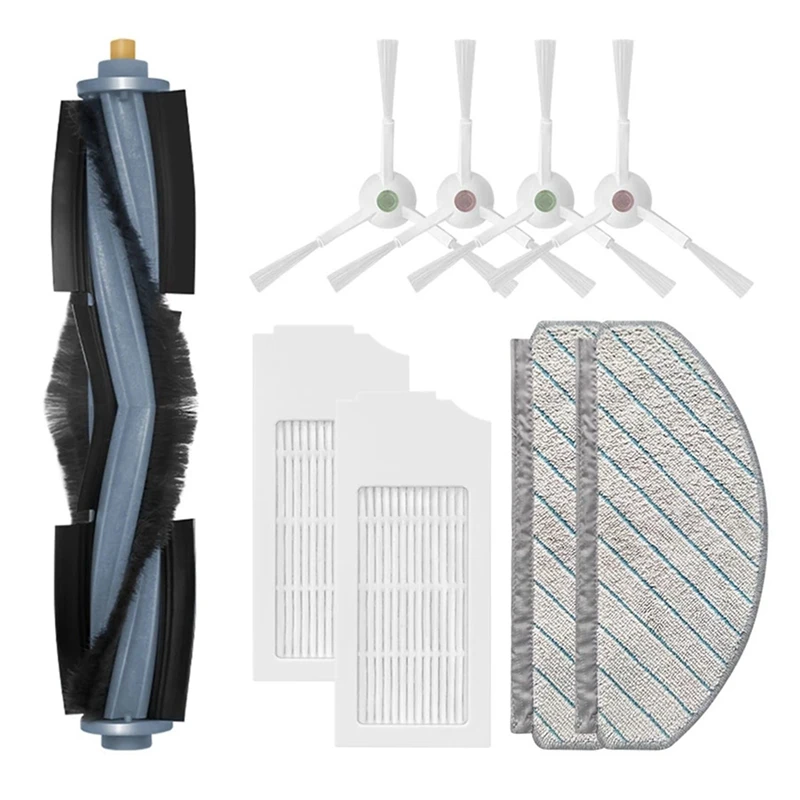 

Сменные детали для робота-пылесоса ECOVACS DEEBOT T10 PLUS, основная и боковая щетки, фильтр НЕРА, тряпка, 2 комплекта