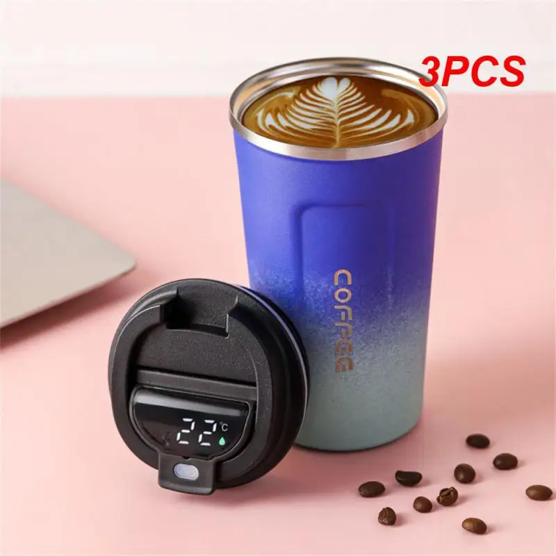 

3PCS 380/510ml Smart Thermos Bottle Travel Coffee Cup LED Temperature Display Thermal Mug Portable Insulated Tumbler Vacuum