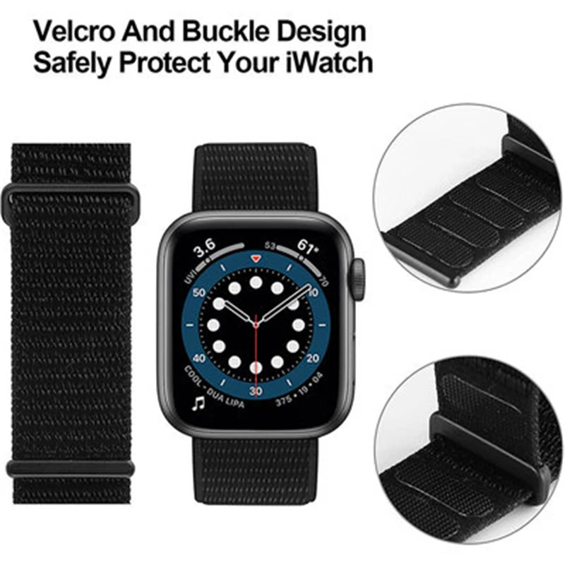 Nylon Strap For Apple Watch Band 9 8 7 SE 6 Ultra 49MM 40MM 44 45MM 41MM Accessories bracelet for iWatch series 5 4 3 42MM 38MM