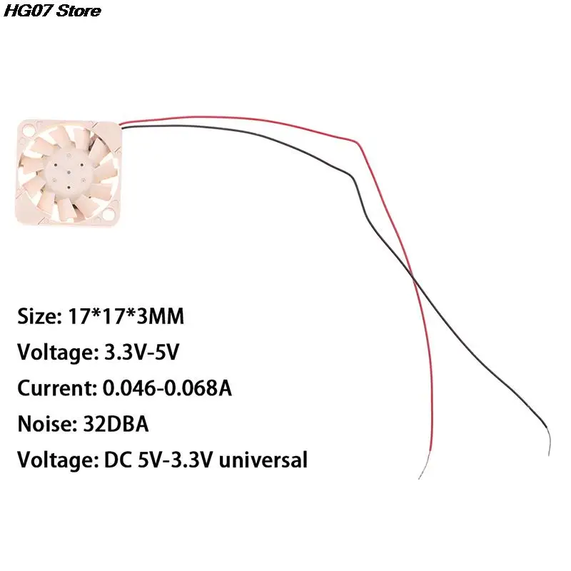 

High Quality 1piece 2cm Cooling Fan Brand , 1703 1.7cm 5V Cooling Fan UF3H3-700 2wires Ultra-thin Micro Fan DC 3.3V-5.5V