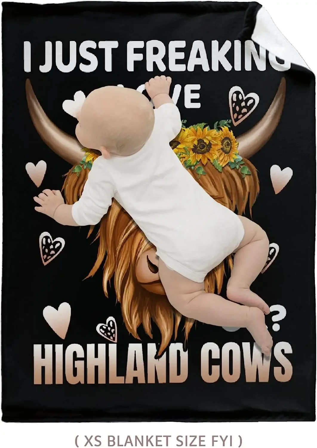 I Just Freaking Love Highland Cows Ok Throw Blankets Cozy Lightweight Plush Animal Throw Decorative Quilts Throws for 2