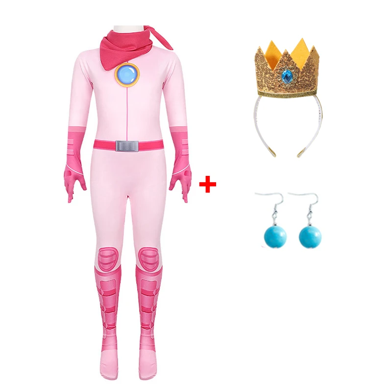 thumbnail image 1 of Vestido de princesa de melocotón para niñas, disfraz de Anime de lujo para carnaval, monos para niños pequeños, vestidos de fiesta, ropa 3-10T, 1 of 5