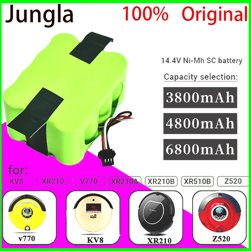 

14.4V Ni-Mh SC Rechargeable Battery 6800mAh for KV8 XR210 XR510 XR210A XR210B XR510B XR510C Vacuum Cleaner Sweeping Robot