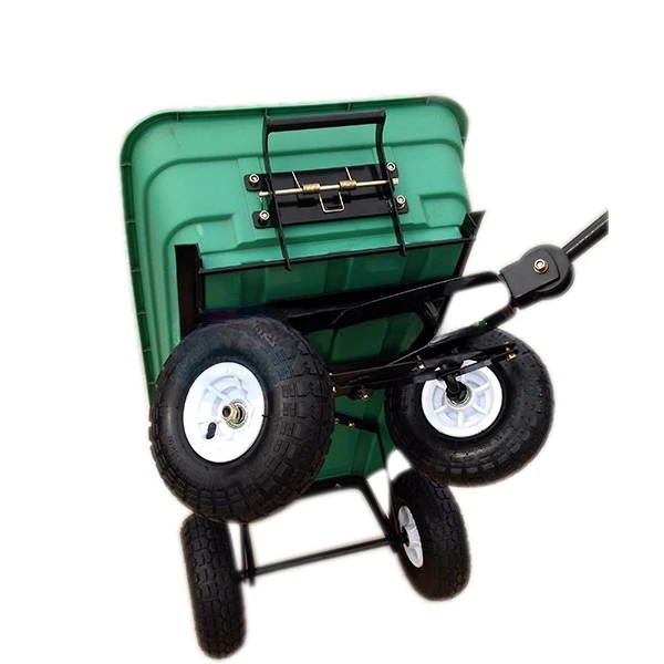 Agricultural Garden Dump Truck Green Load One Wheel Trolley Field Tool Dumper Hand Pulled Carrier TC2145 Hot Sale