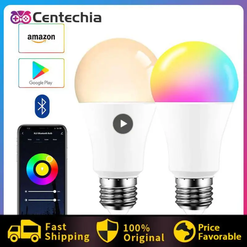 

Умная Светодиодная лампа Tuya, 10 Вт, лампочки E27/B22 RGB с регулируемой яркостью, работает с Alexa Home через шлюз