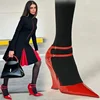 Lady Sexy Slope Heels Woman Ankle Strap Dress Wedding Shoes Party Sandalias De Mujer Luxury Sandals Women Designers Customized 1
