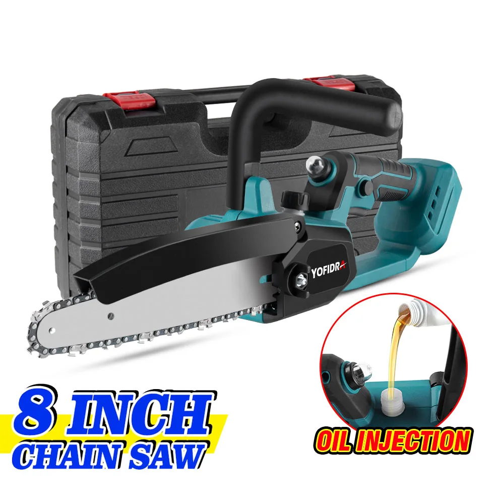 3000W8InchElectricChainSawWithOilerCordlessHandheld