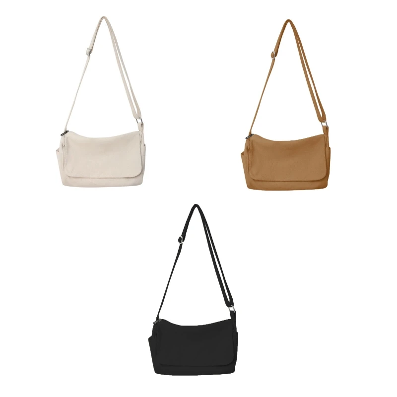 

Multi-purpose Shoulder Bag Large Capacity Bag Solid Color Canvas Bag
