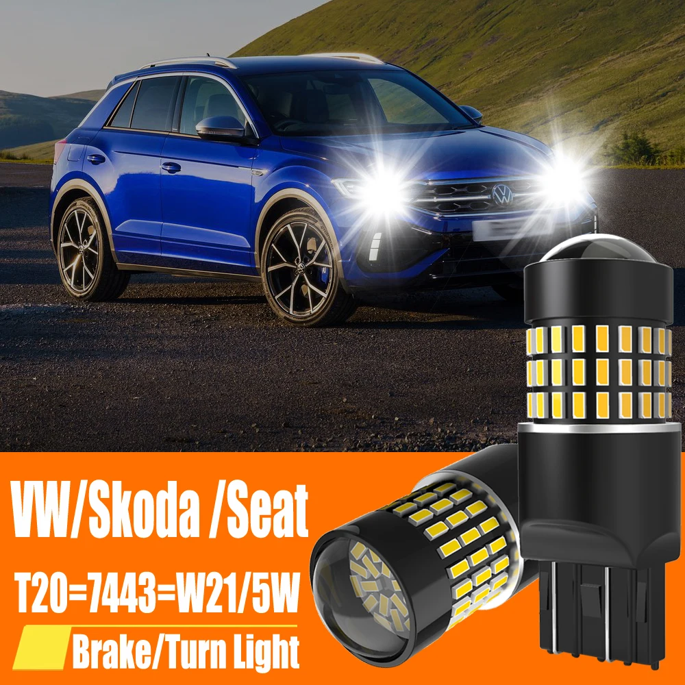 2 Pz W21/5W 7443 T20 Led Luce Freno Blub Lampada Canbus Nessun Errore Per Mitsubishi Lancer 2002-2015 Outlander Galant Montero 6000K