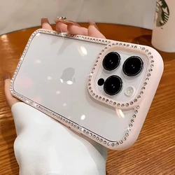Radiant Glitter Diamond Shockproof Phone Protector - Transparent Bling Edition - iPhone 12 12 Pro (Pink)