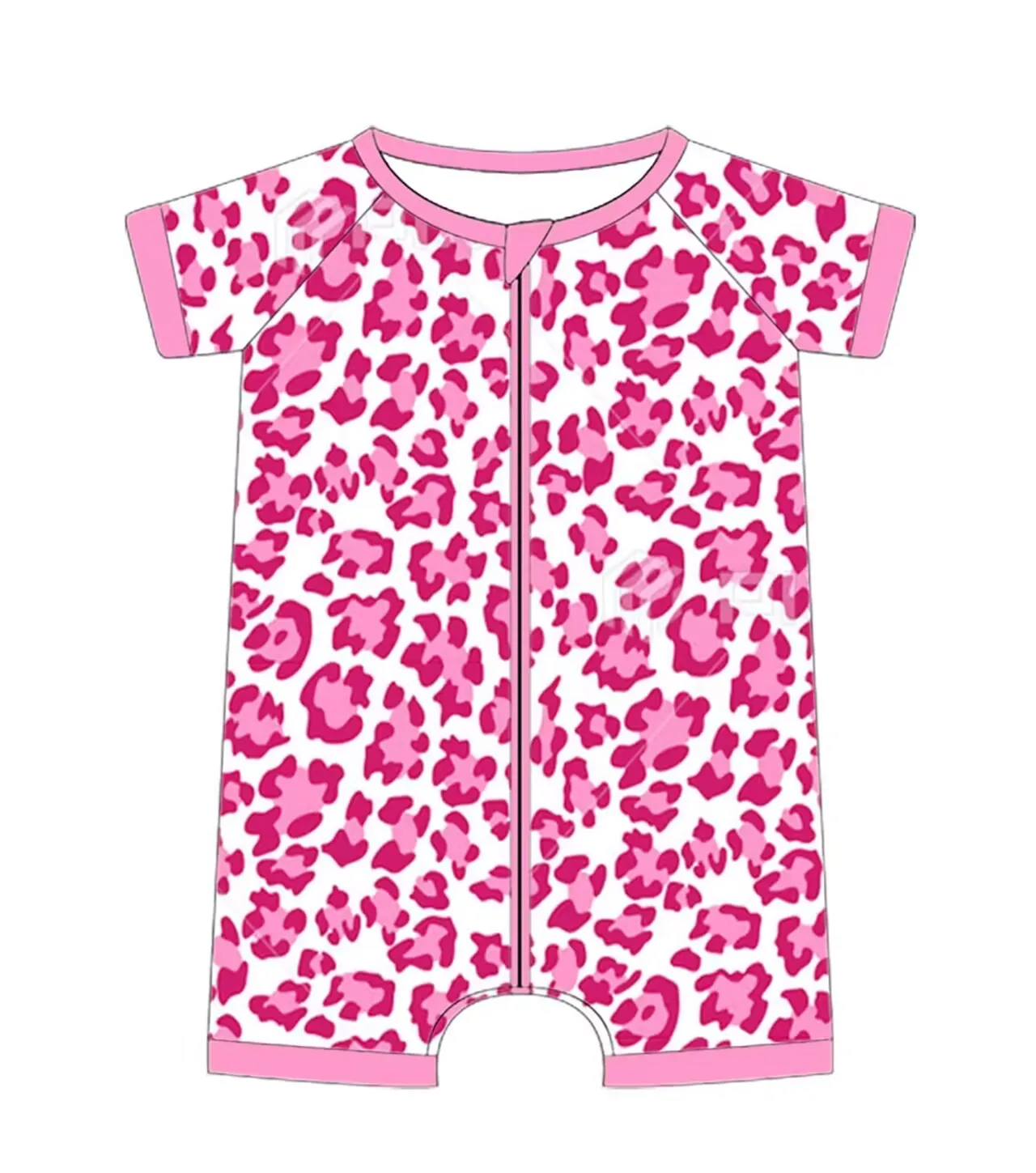 Pink Leopard Print Baby Cute Onesie Jumpsuit Summer Boutique Girl