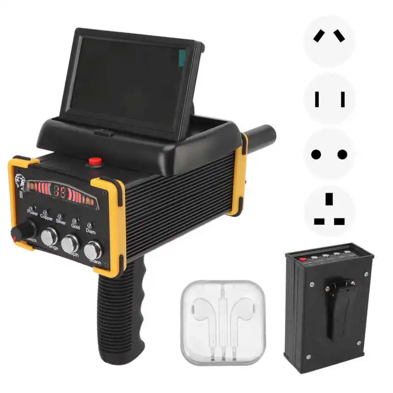 30m Deep Metal Detector Folding Screen Gold Finder Metal Scanner Device Search Range 1000m GR90