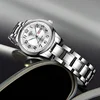 Ladies Fashion Ultra-thin Steel Band Dual Calendar Luminous Waterproof Digital Scale Watch Quartz Watch for Women Gift Clock 4