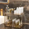 Bathroom Makeup Organizer Large Capacity Cosmetic Organizer Transparent 2 Layers Make Up Organizer Rack 6