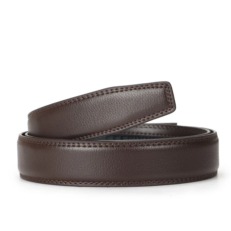 Automatic Leather Ratchet Belt for Men - Adjustable Fashion Designer Belt