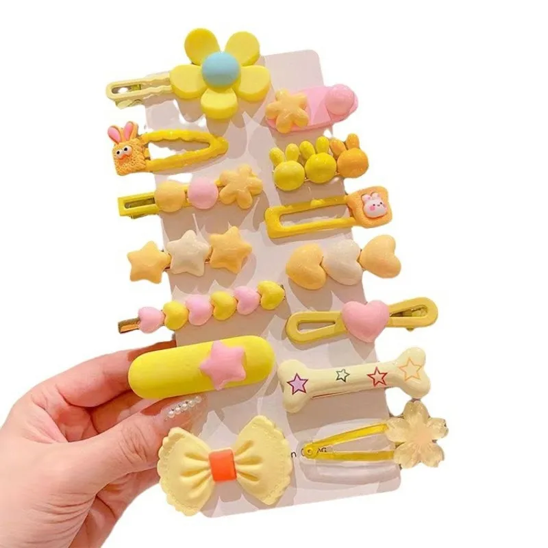 Children's Flower Hairpin Cute Baby Does Not Hurt The Hair Bb Clip Hairpin Girl Cartoon Broken Bangs Clip Little Girl Headdress 5