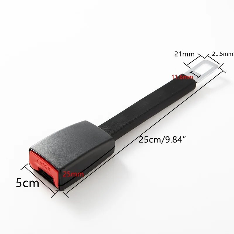 Universal Car Seat Belt Extender Cover Safety Belt Extension Plug Buckle Comfortable Auto Easy to Install and Use 1PC