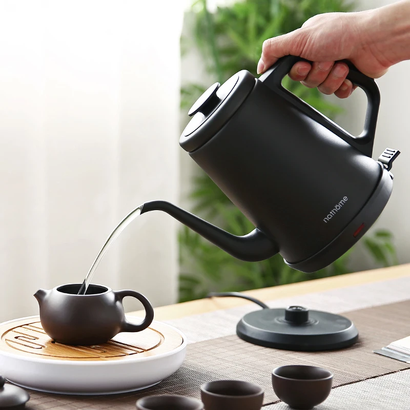 Retro Electric Kettle 1000ml Pour-over Coffee Pot Teapot 304 Stainless Steel Water Boiler Automatic Power Off NSH1810 single channel power over coax transceiver bnc video dc power adapter transmission to 400m