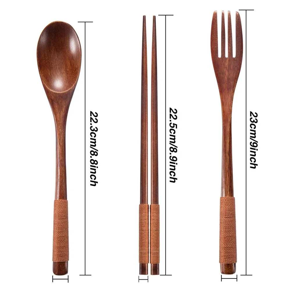 Natural Wood Tableware Set 2
