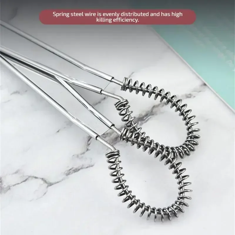 Egg Beater Rotary Whisk Ball Whisk Wire Whisk Stainless Steel Whisk Spring Hand Mixer Spoon Kitchen Eggs Sauces Honey Cream Mixing Kitchen Gadgets Cooking Tools