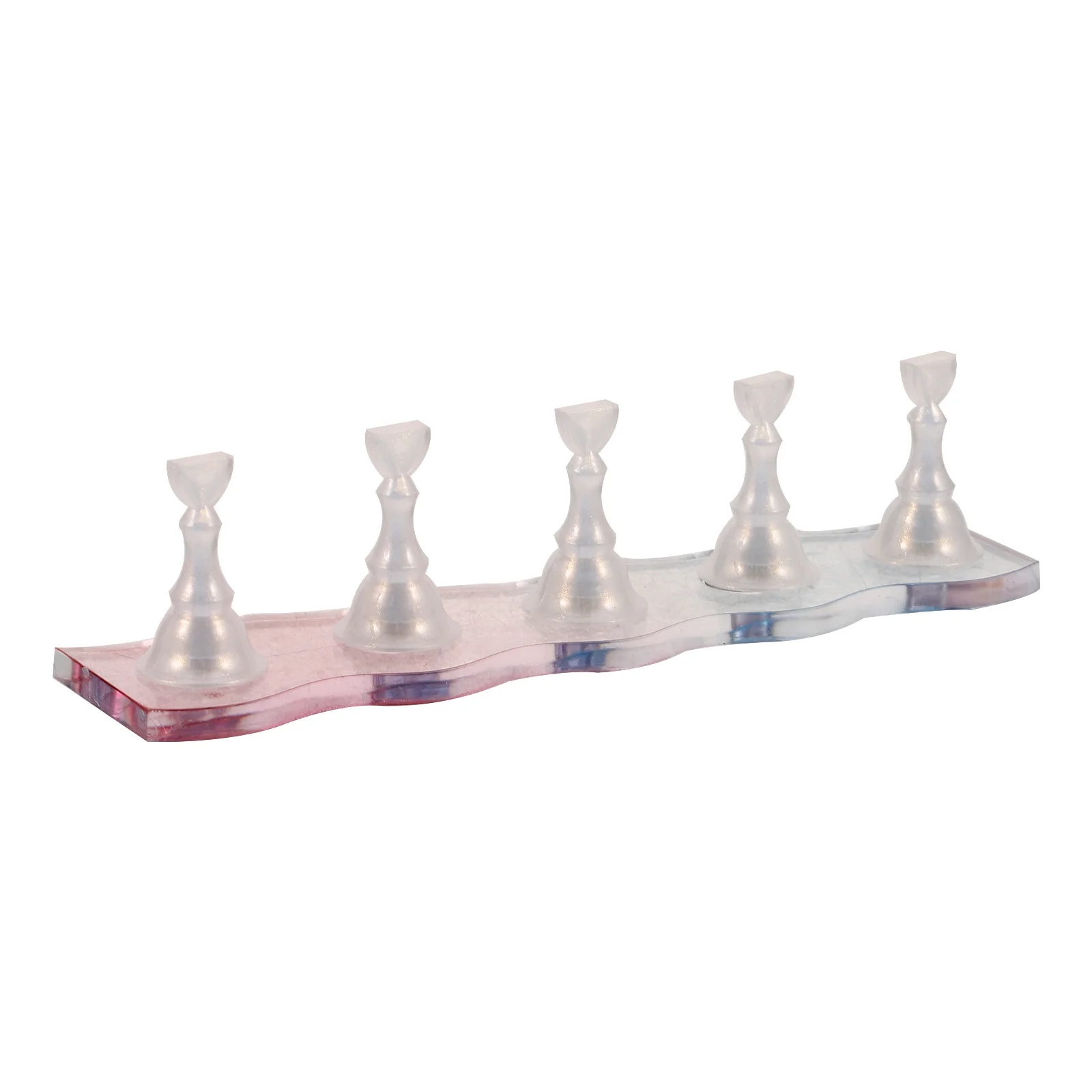 

Nail Pearlescent Chess Pieces Holder for Press on Nails Fake Manicure Practice Stand Magnet Tips Show Rack