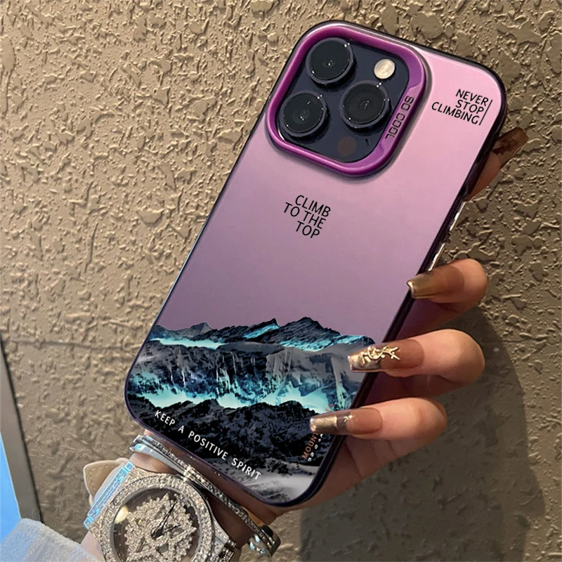 Snow Mountain Silver Phone Case - Image 3