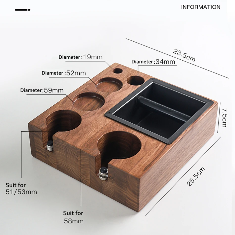 Coffee Filter Tamper Holder Walnut Espresso Tamper Mat Stand Wood Cafe Tools  Knock Box Slag Box Coffee Accessories For Barista - Coffeware Sets -  AliExpress