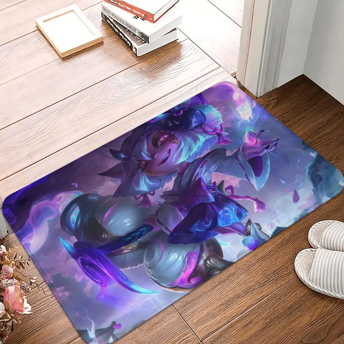 

Anti-Slip Rug Doormat Bath Mat LOL League Of Legends Game Spirit Blossom Tristana Skin- Splash Art Balcony Carpet Bedroom Decor