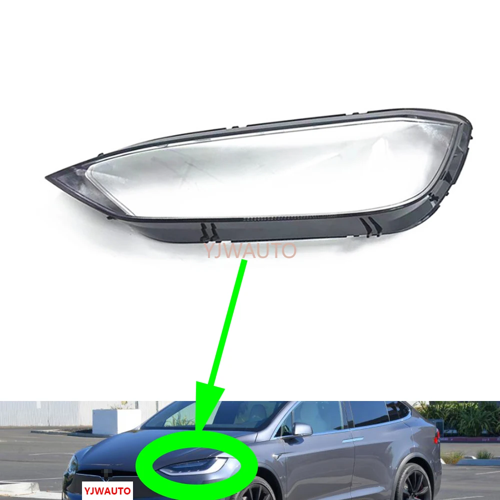 

Headlight Cover For Tesla Model X 2016~2022 Car Headlamp Lens Glass Replacement Front Lamp Lampshade Auto Shell