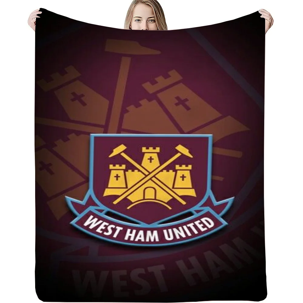 West Ham United Logo Cute Throw Blanket for Winter Blankets for Decorative Sofa Cover Blanket King Size Microfiber Bedding Plaid 4