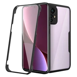 360 Full Shockproof Transparent Silicone Case for Redmi Note12 5G (Black)