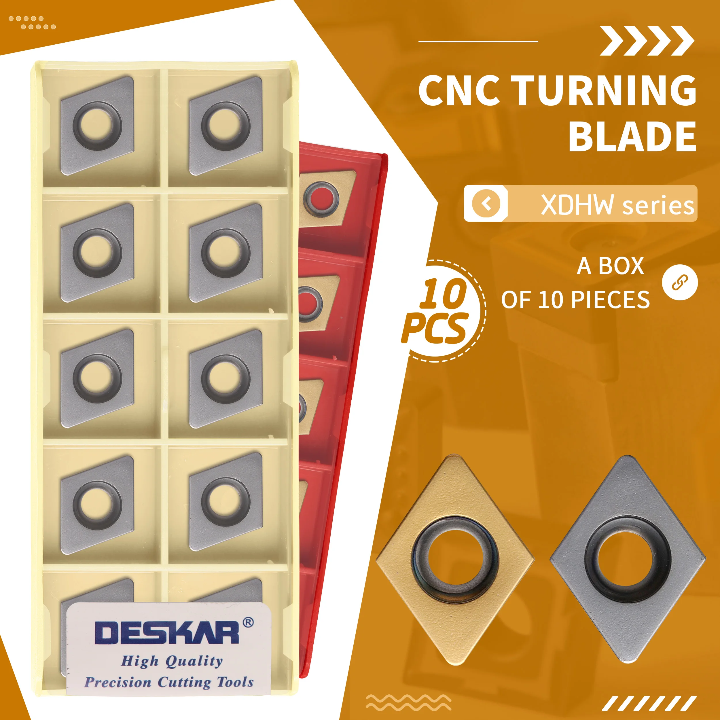 

XDHW060210 09T310 LF6018 LF6028 DESKAR CNC Lathe Turning Inserts Milling Cutter Tools High-quality Carbide Inserts Milling Blade