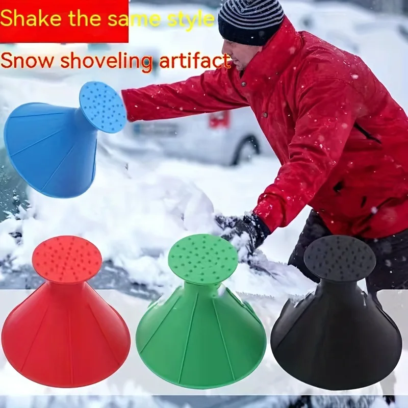 1PCS Car Ice Scraper Funnel Snow Remover Cone Tool Car Snow Scraper Magical Ice