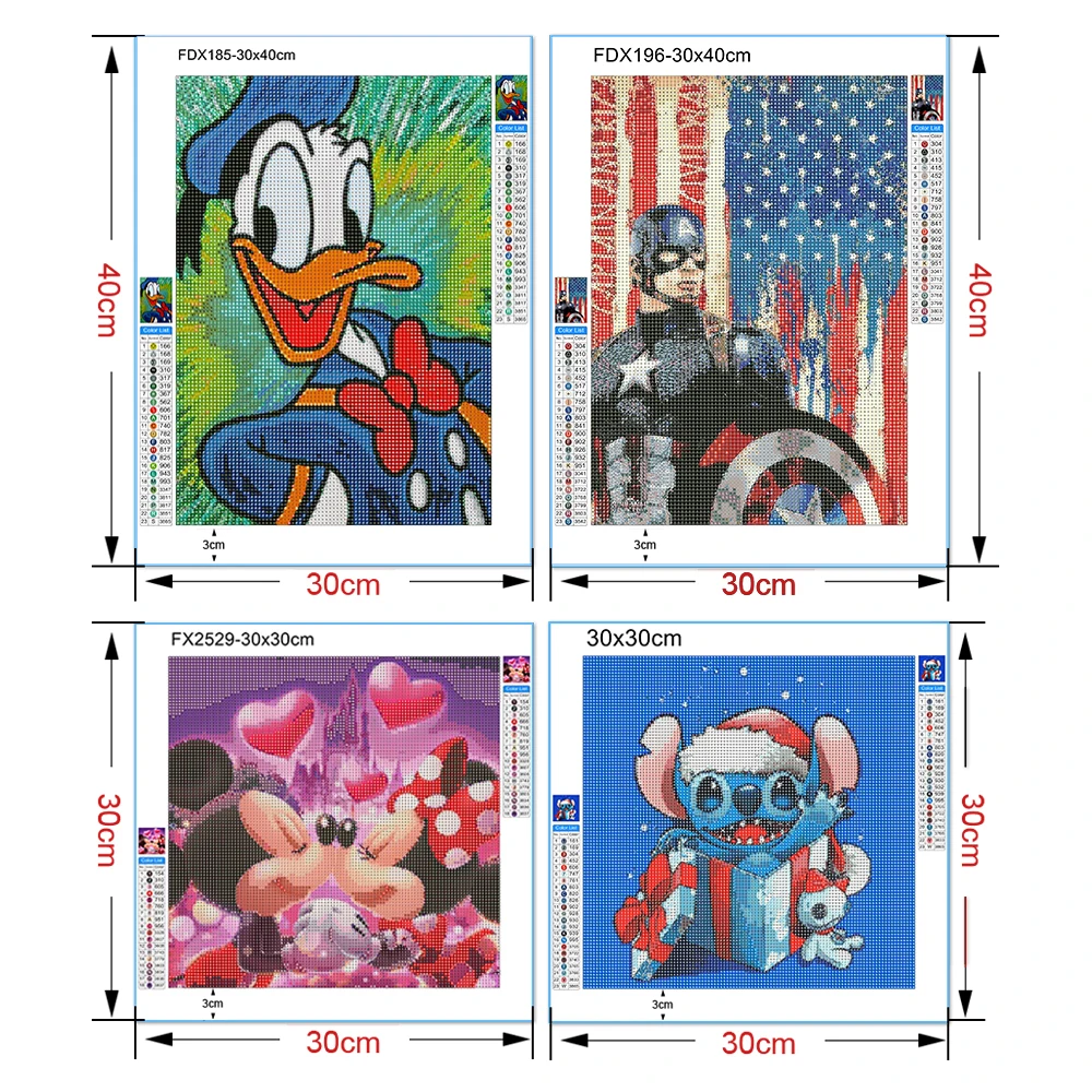 Disney Diamond Painting Cartoon Portrait Full Round Diamond Mosaic Embroidery Cross Stitch Art Children's Room DIY Decoration diamond painting