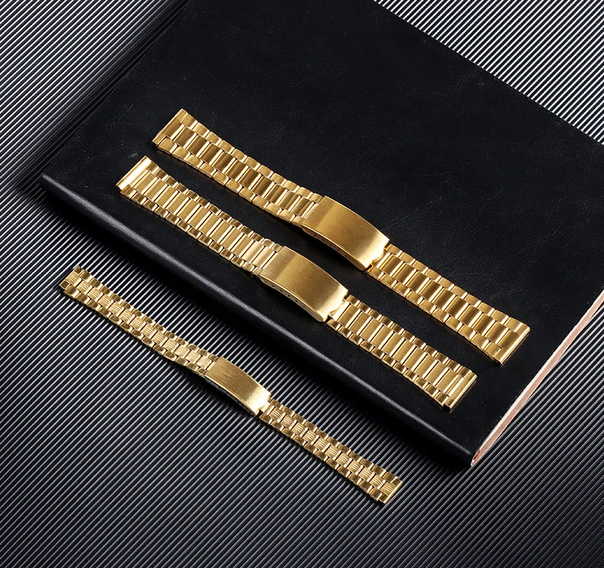 12 14 18 20 mm Universal-Uhrenarmband für Herren und Damen, Metallarmband, Ersatz-Faltschließe, Herren-Edelstahl-Uhrenarmband – Detail 7