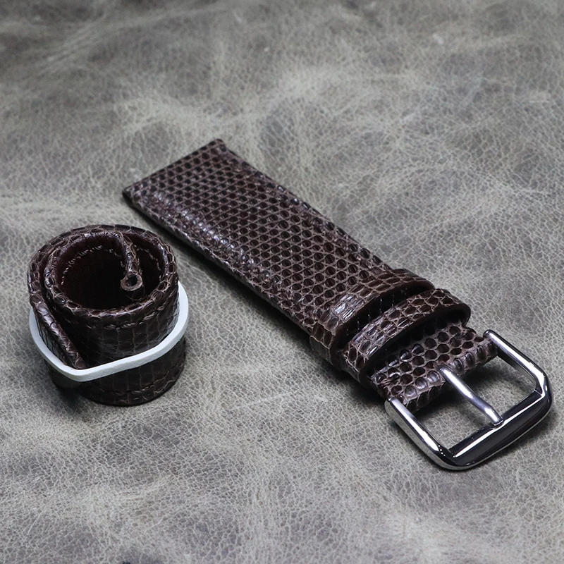 

Thin New Luxury Watch strap 18 19 20 21 22mm Man Handmade high quality Leather Wrist Watch Band Straps Belt Lizard skin watch