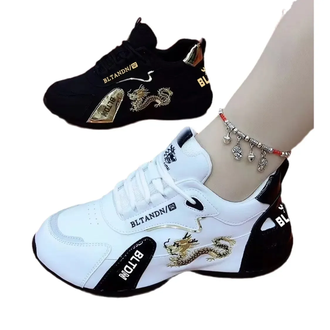 Leichte Leder Dad Sneakers Für Damen Und Herren Modisch_voghion.com