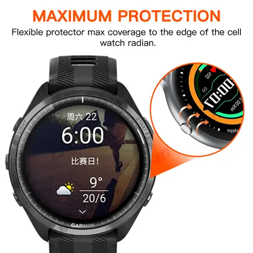 12D Hydrogel Film for Garmin Forerunner 965 265 265S Full Screen Protector Soft Film for  Garmin 955 255 255S (Not glass) - Image 3