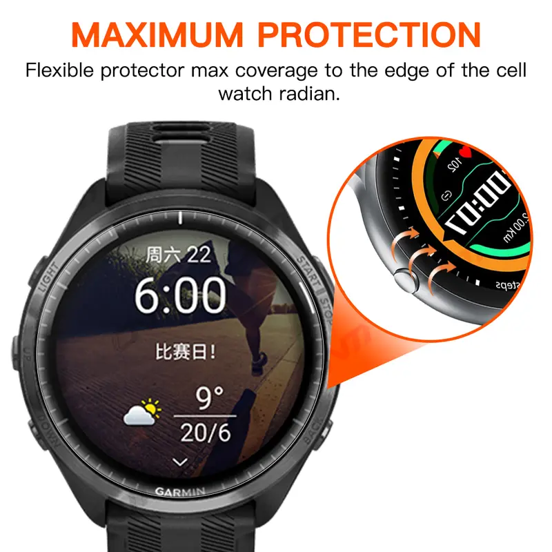 12D Hydrogel Film for Garmin Forerunner 965 265 265S Full Screen Protector Soft Film for  Garmin 955 255 255S (Not glass) - Image 3