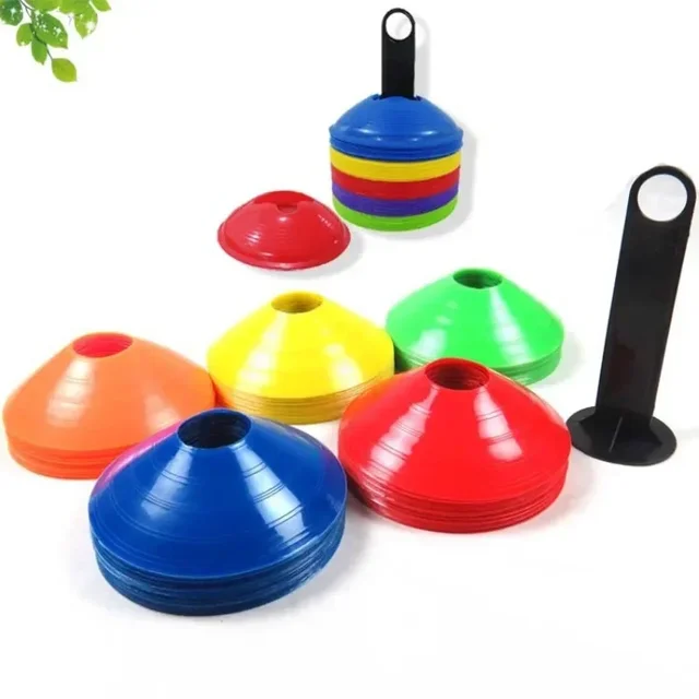 10pcs Football Training Sign Disk Obstacle Sign Cone Kids/Adult Agility Exercise Obstacle Avoidance Football Sports Accessories 5
