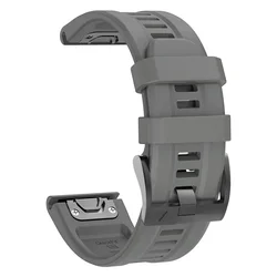 Premium Silicone Strap - QuickFit 22mm/26mm, Universal Fit Smartwatch Bracelet - QuickFit 22mm (Gray)