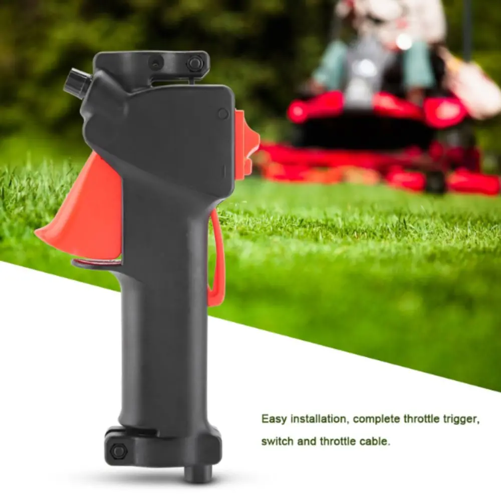 Black Handle Lawn Mower Switch 26mm Tube Direct Throttle Trigger Kill Switch On Off Switch Clamp Design Throttle Cable Handle