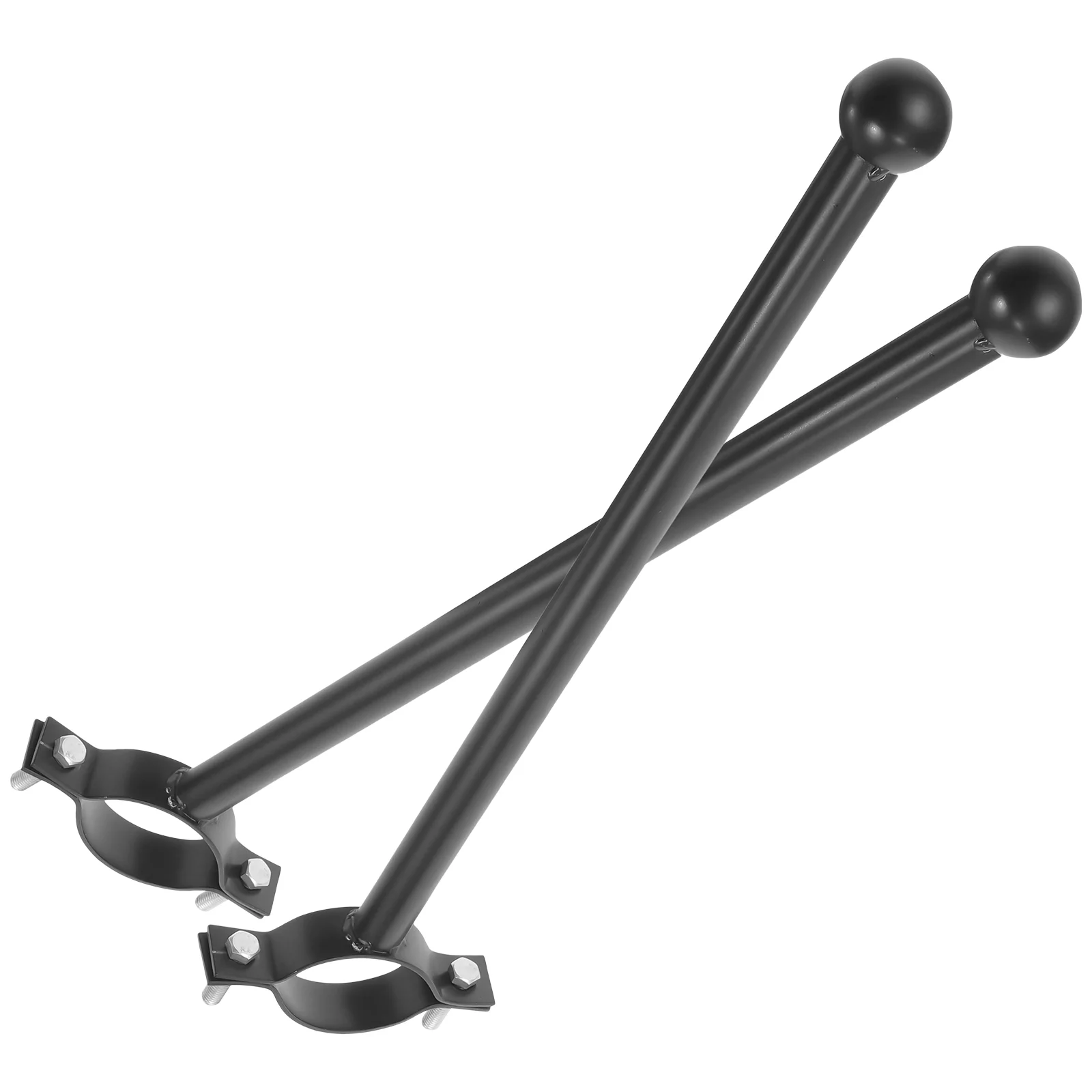 

2 Pcs Kickstand Outdoor Lamp Post Pole Lights Lighting Poles Fixture Metal Solar Posts for outside Patio Lamps